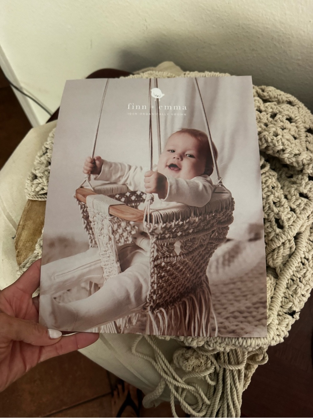 Finn + Emma 100% Organic Baby Swing NWT